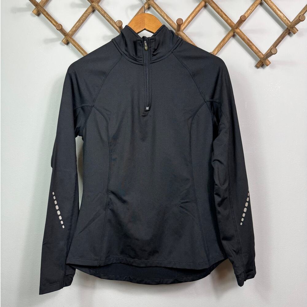 Moret Ultra Track Jacket Active Athletic 1/4 Zip in Black Women's Size M